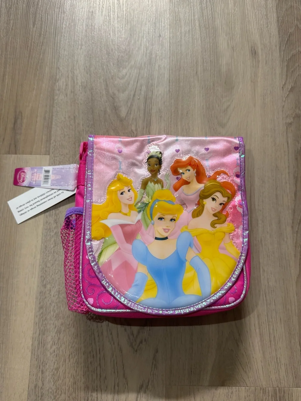 Disney Princess Lunch Bag with purple list.